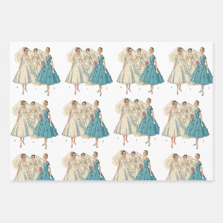 Papier d'enveloppement nuptial vintage