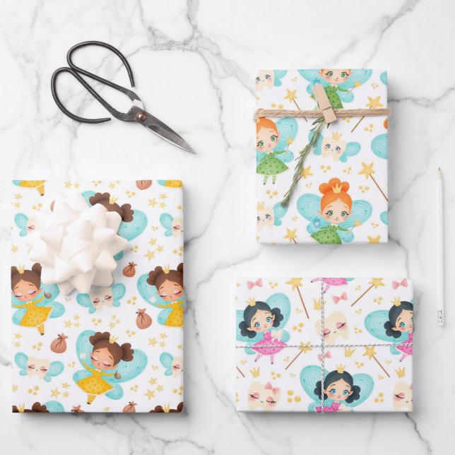 Papier d'enveloppement pour dents mignonnes série  (Recto)
