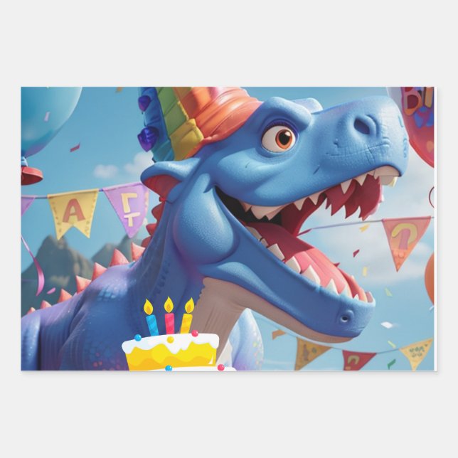 Papier d'enveloppement pour fête d'anniversaire de (Devant)