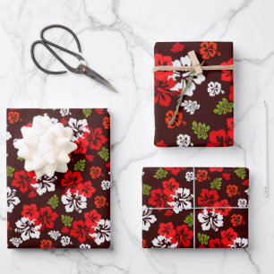 Papier d'enveloppement pour hibiscus de Noël hawaï