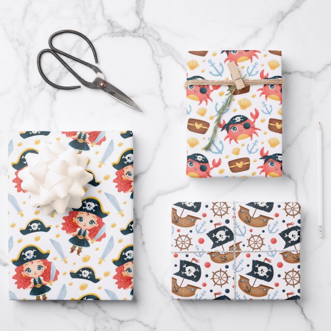 Papier d'enveloppement pour sac à dos pour fille à (Recto)