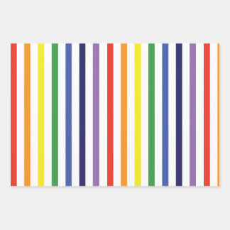 Papier d'enveloppement Rainbow Stripes et Blue Dia