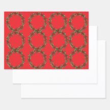 Papier d'enveloppement rouge de Noël Reef | Élégan