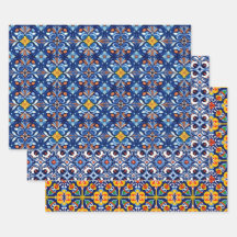 Papier d'enveloppement Talavera mexicain