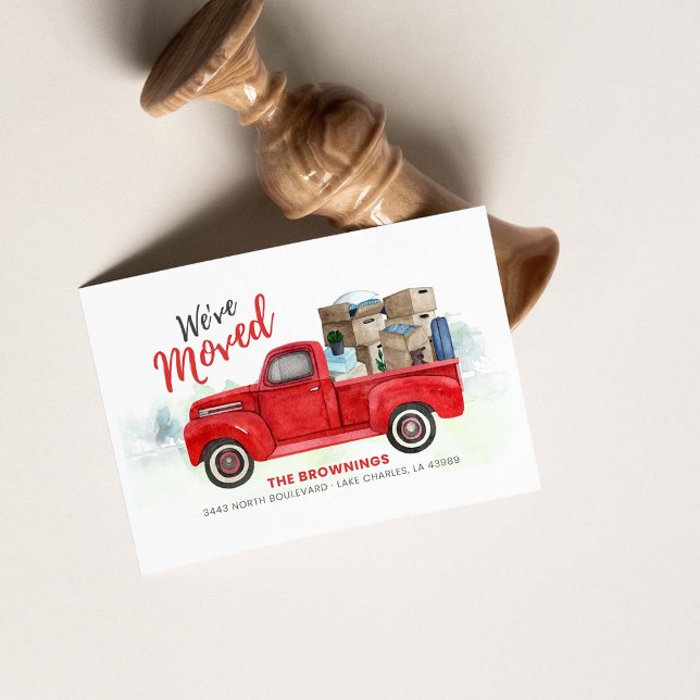 Papier Déplacement du nouveau Faire-part d'adresse de la  (Créateur téléchargé)