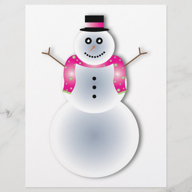 Papier déplaisant bonhomme de neige de noël (Devant)