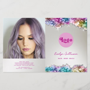 Papier dépliant bipli en cristaux iridescents