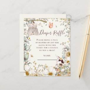 Papier Dépouilleur Lapin Budget Raffle Baby Girl Douche