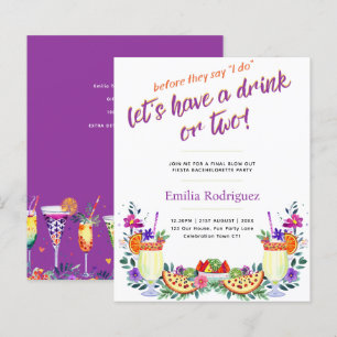 Papier Dernière Fête Fiesta Cocktails Tacos Enterrement d