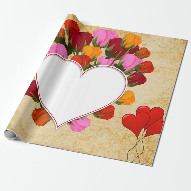 papier des Geschenks Tag von San Valentín Geschenkpapier (Ungerollt)