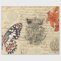 Papier des Schmetterlings-Skript-60lb Decoupage