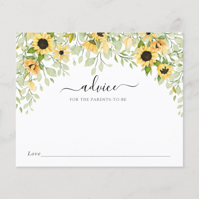Papier Des tournesols : conseil aux parents d'être (Devant)