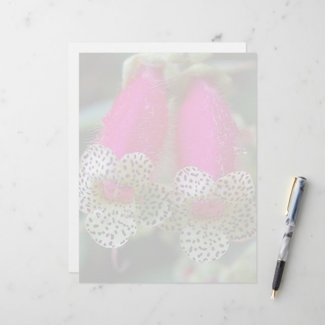 Papier Design de fleurs léopard (Devant/Arrière en situation)