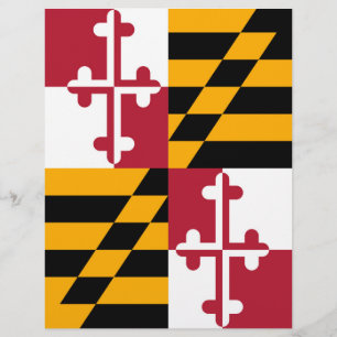 Papier Design élégant du drapeau d'état du Maryland