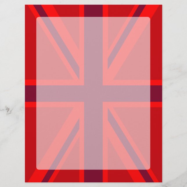 Papier Design Union Jack à accent rouge (Devant)