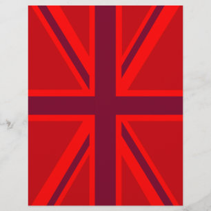 Papier Design Union Jack à accent rouge