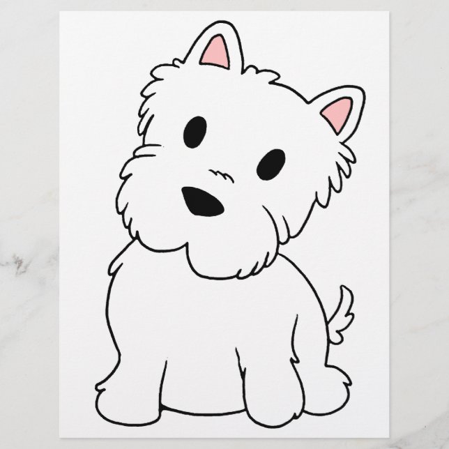Papier dessin animé westie (Devant)