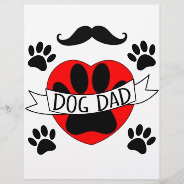 Papier Dessin De Chien Papa Paw Et Red Heart (Devant)