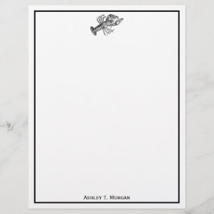 Papier Dessin de homard vintage no 1