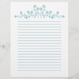 Papier Dessin rose de la ligne bleue.