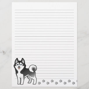 Papier Dessin Sibérien Husky / Malamute d'Alaska