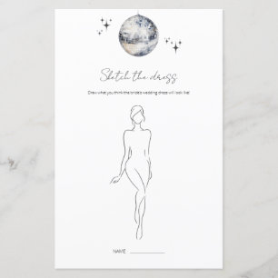 Papier Dessiner Le Dress Disco Ball Fête des mariées Jeu