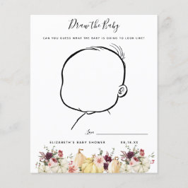 Papier Dessinez le bébé | Jeu Baby shower