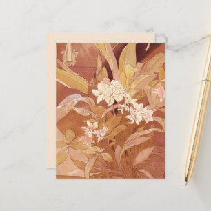 Papier Détail floral Art nouveau d'Alphonse Mucha