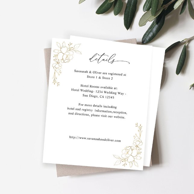 Papier Détails de la florale à revêtement or budget (Créateur téléchargé)