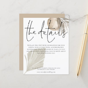 Papier Détails du Mariage Budget Boho Pampas Grass