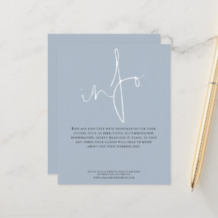 Papier Détails du Mariage budgétaire Info Boîtier bleu Du