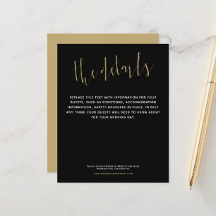 Papier Détails du Mariage de script élégant pour le budge