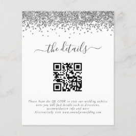 Papier Détails sur le Mariage de code QR de Parties scint