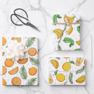 Papier d'étampillage de fruits tropicaux d'été sér
