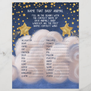 Papier Deux En Un Bébé Animal & Baby Nom Race Jeux