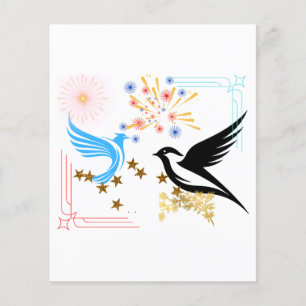 Papier Deux oiseaux majestueux
