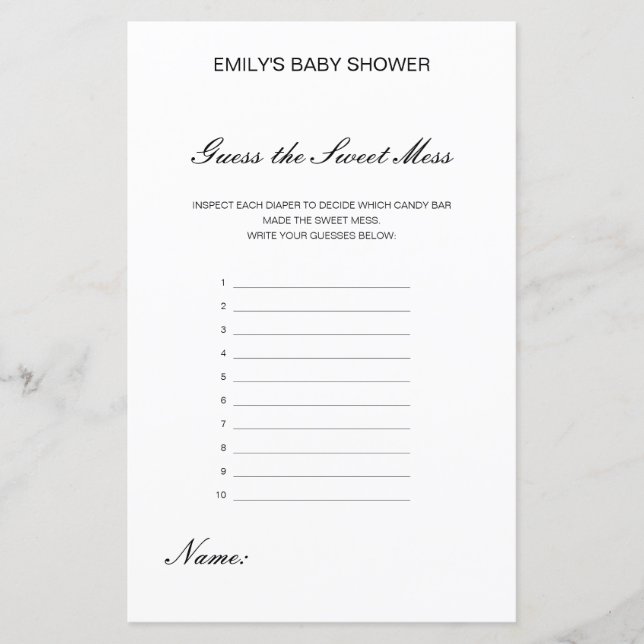 Papier Devinez édite la douceur de la souris, couche salé (Devant)