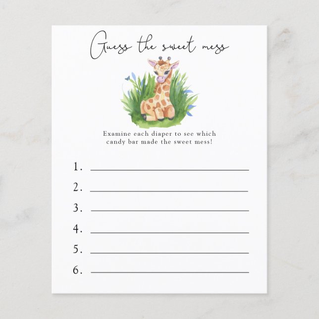 Papier Devinez la douceur du jeu - Baby shower (Devant)