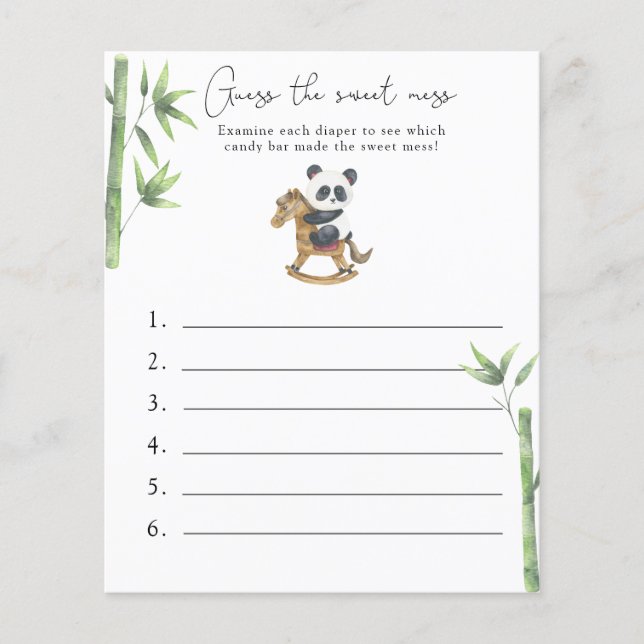 Papier Devinez la douceur du jeu - Baby shower (Devant)