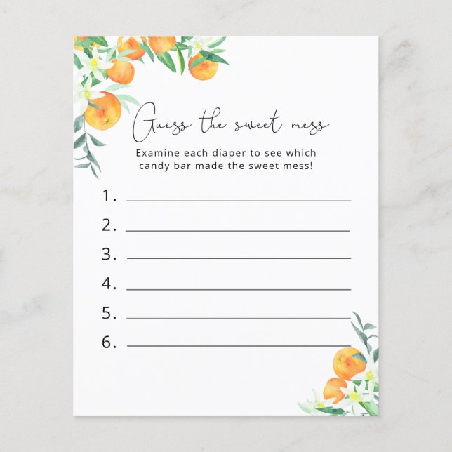 Papier Devinez la douceur du jeu - Baby shower (Devant)