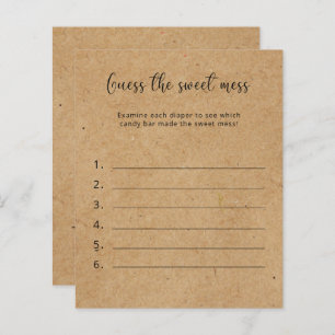 Papier Devinez la douceur du jeu - Baby shower