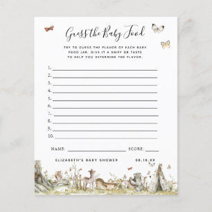 Papier Devinez la nourriture pour bébés Jeu Baby shower