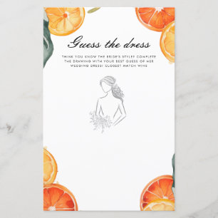 Papier Devinez la robe Aperol Spritz Fête des mariées jeu