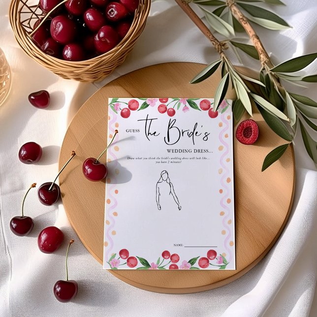 Papier Devinez la robe de mariée | Jeu de Fête des mariée (Créateur téléchargé)