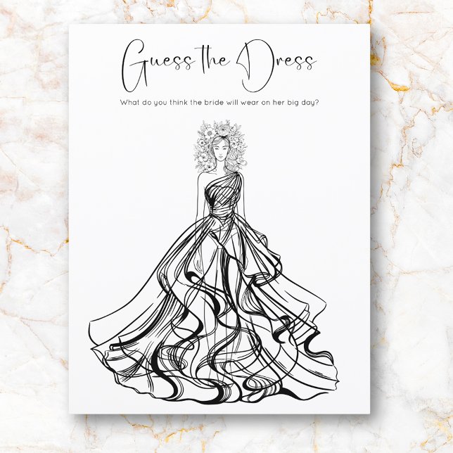 Papier Devinez La Robe Jeu de Baby Shower (Créateur téléchargé)