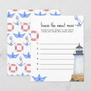 Papier Devinez le gâchis sucré - jeu de baby shower