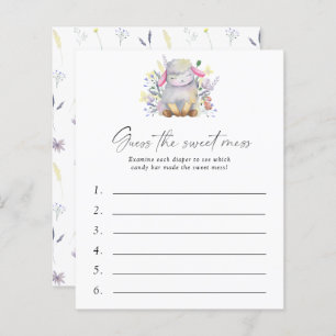 Papier Devinez le jeu de Baby shower de la douceur - agne