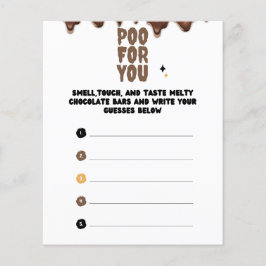 Papier Devinez le jeu du Baby shower au chocolat