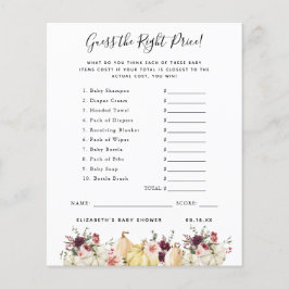 Papier Devinez Le Prix | Jeu Baby shower