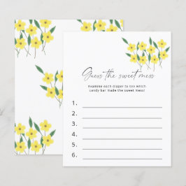 Papier Devinez les Fleurs sauvages du jeu de Baby shower 